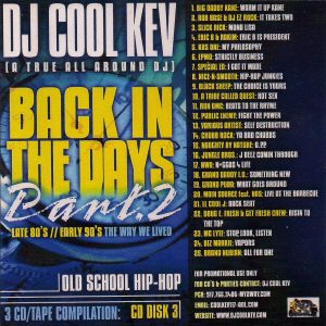DJ Cool Kev – Back In The Days Pt.2 CD # 3, Old School Downloads, Throwback Downloads, Old School Hip Hop, Old School R&B, Mixtape Downloads