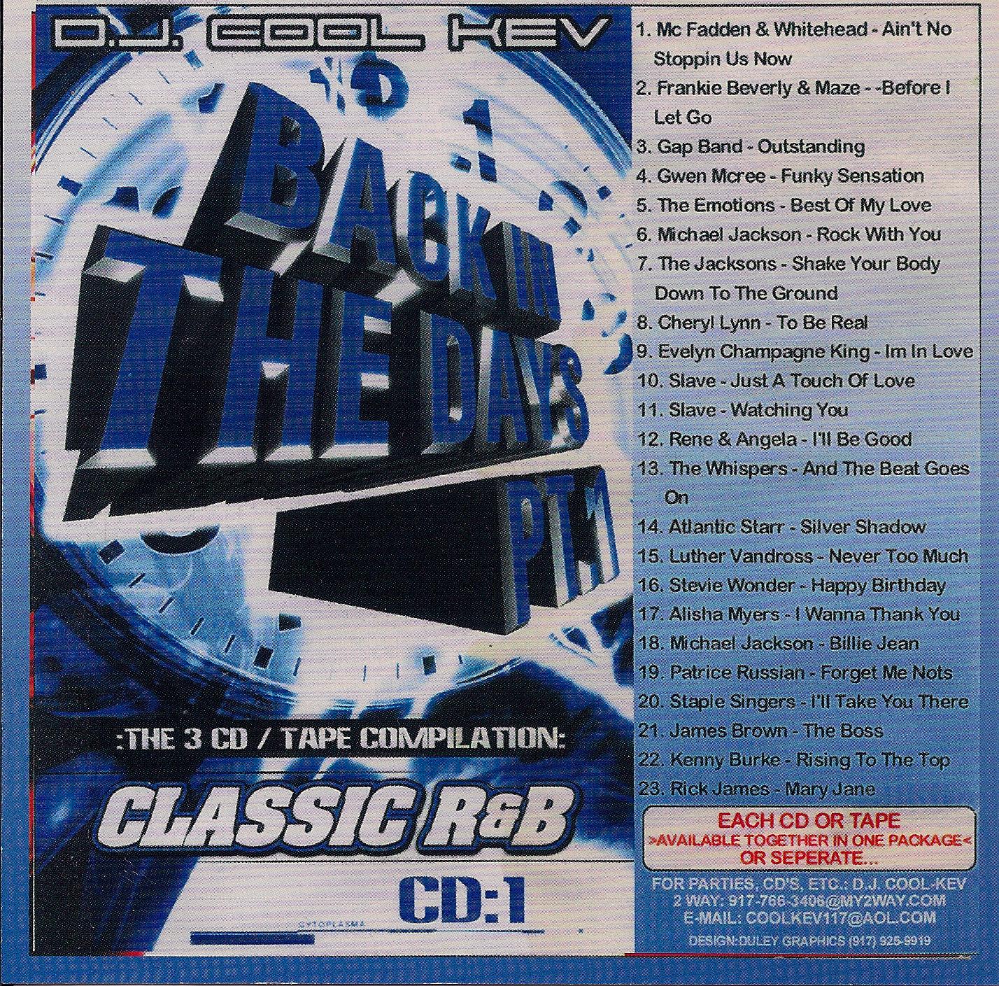 DJ Cool Kev – Back In The Days Pt.1 CD # 1, Old School Downloads, Throwback Downloads, Old School Hip Hop, Old School R&B, Mixtape Downloads