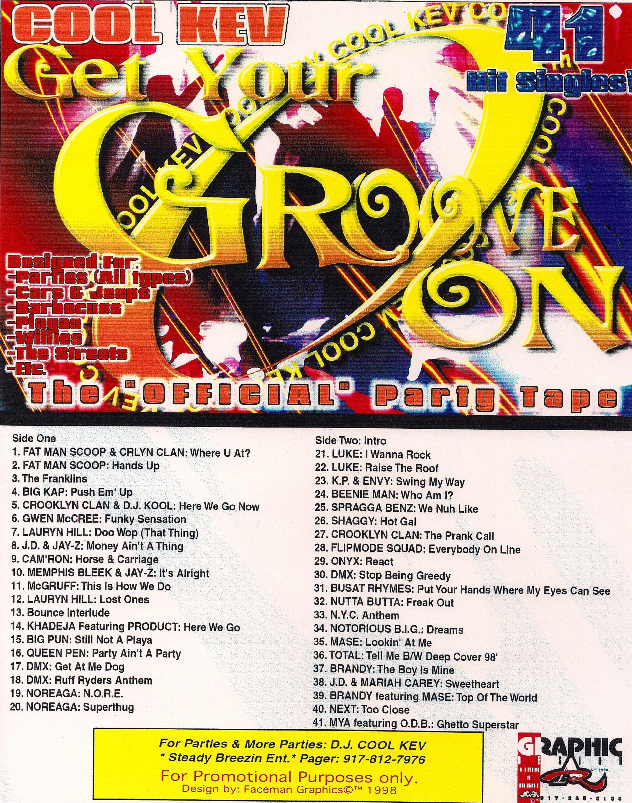 DJ Cool Kev - Get Your Groove On, Hip Hop, Throwback Hip Hop, Mixtape Downloads, Downloads, Rap
