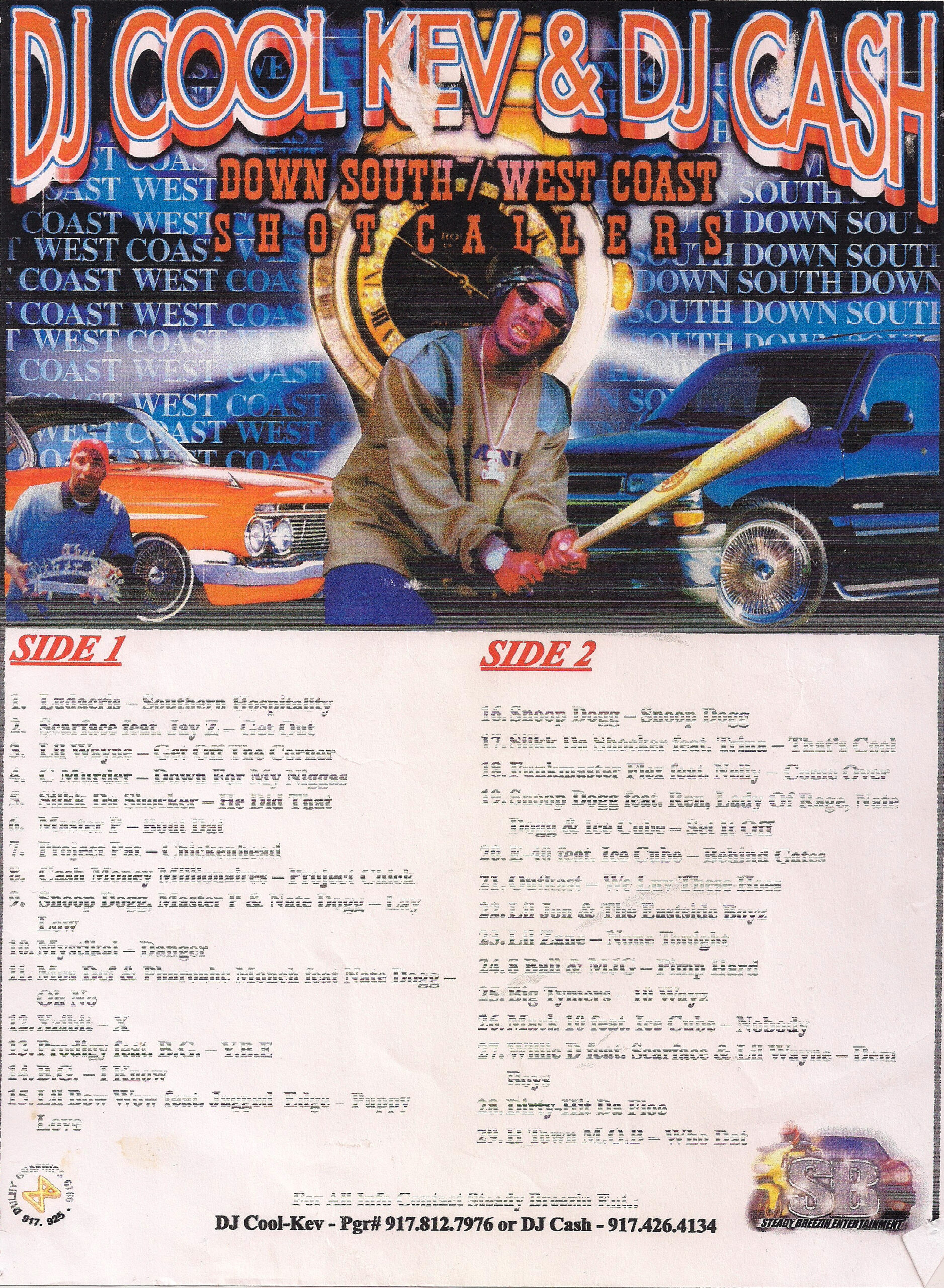 DJ Cool Kev & DJ Cash - Down South/West Coast Shotcallers, Dirty South, Throwback Dirty South, Trap, Hip Hop, Throwback Hip Hop